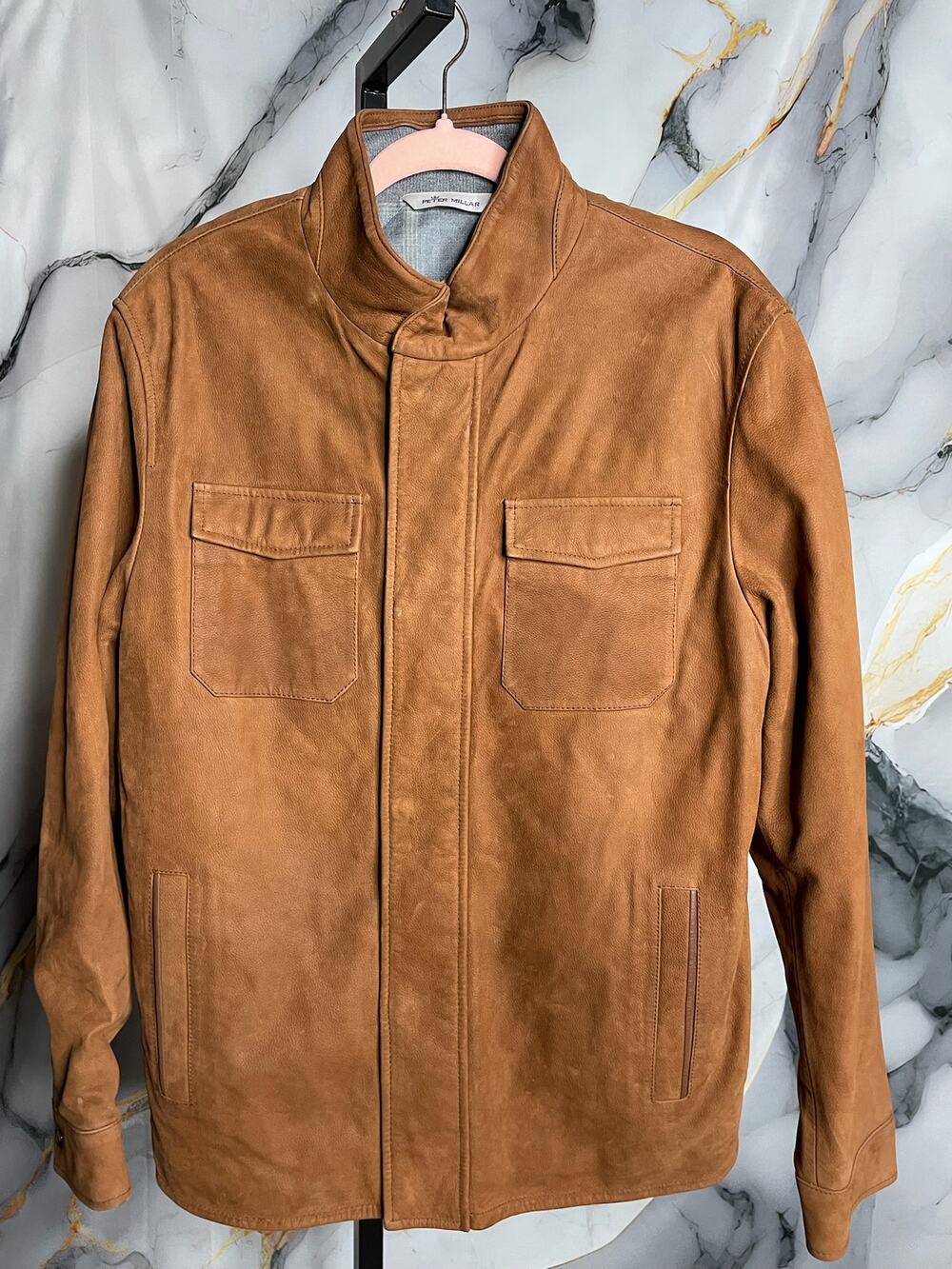 Peter Millar Mountainside Men's Ranger Nubuck Leather Field Jacket Sz.Medium